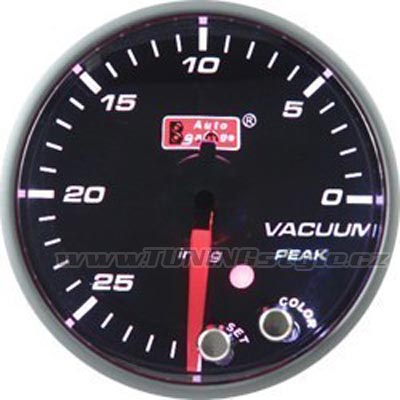 Přídavný budík AUTO GAUGE PK 60mm 10 COLOR - podtlak