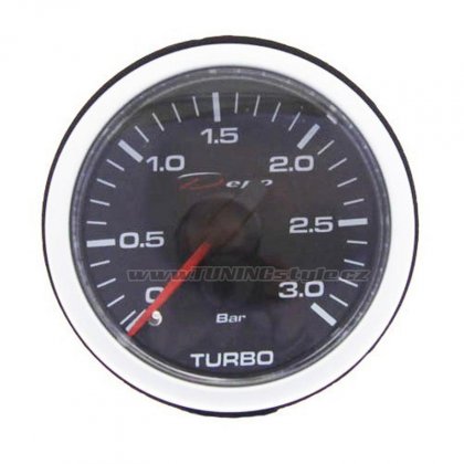 Přídavný budík DEPO CSM 52mm - tlak turba mechanický 0-3 bar