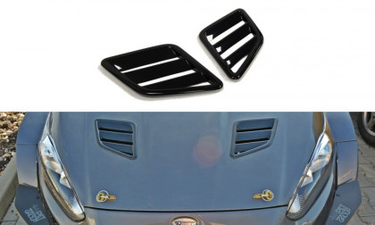 Přívody vzduchu pro kapotu Ford Fiesta MK7 ST 13-16 černý lesklý plast