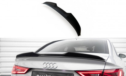Prodloužení spoileru 3D Audi A3 Sedan 8V černý lesklý plast