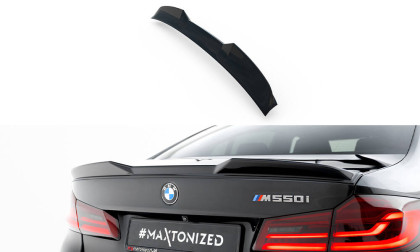 Prodloužení spoileru 3D BMW M550i / 5 M-Pack Sedan G30 černý lesklý plast