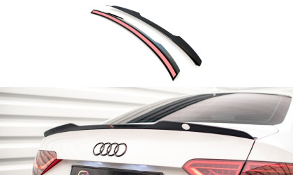 Prodloužení spoileru V.2 Audi A5 / A5 S-Line / S5 Coupe 8T černý lesklý plast