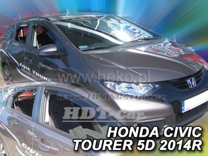 Protiprůvanové plexi, ofuky skel - Honda Civic Tourer 5dv. 14- (+zadní)