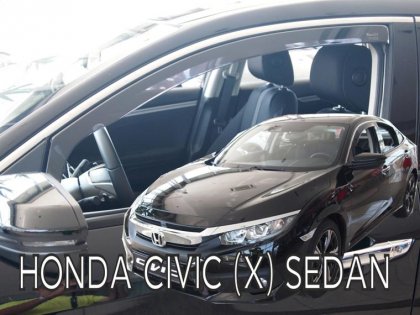 Protiprůvanové plexi, ofuky skel - HONDA CIVIC X gen. 4/5d 2017- přední