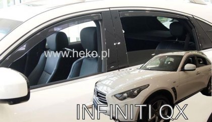 Protiprůvanové plexi, ofuky skel - Infiniti FX/QX 5dv 08- (+zadní)