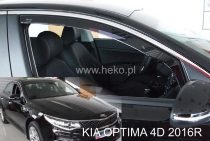 Protiprůvanové plexi, ofuky skel - Kia Optima 4dv. 16- (+zadní)