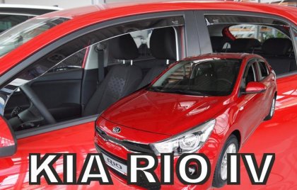 Protiprůvanové plexi, ofuky skel - Kia Rio 5dv 17- (+zadní)