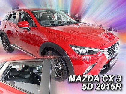 Protiprůvanové plexi, ofuky skel - Mazda CX-3 5dv. 15- (+zadní)