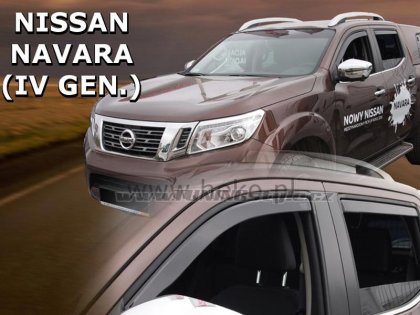 Protiprůvanové plexi, ofuky skel - Nissan Navarra 14- (+zadní)