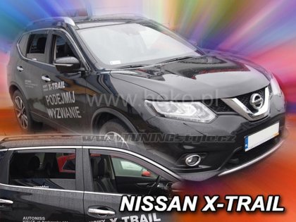 Protiprůvanové plexi, ofuky skel - Nissan X-Trail III 5dv. 13- (+zadní)