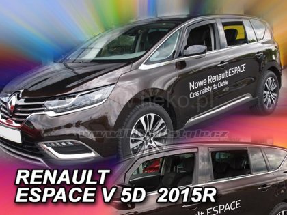 Protiprůvanové plexi, ofuky skel - Renault Espace V 5dv. 14- (+zadní)