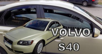 Protiprůvanové plexi, ofuky skel - Volvo S40 4dv 04- (+zadní) sed