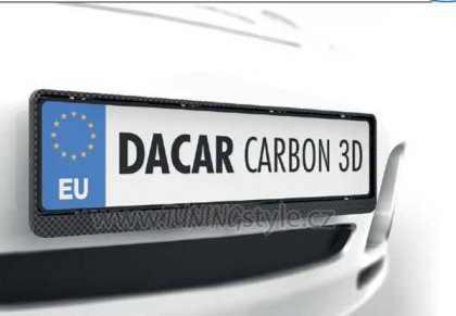 Rámeček pod SPZ DACAR plastový 3D carbon