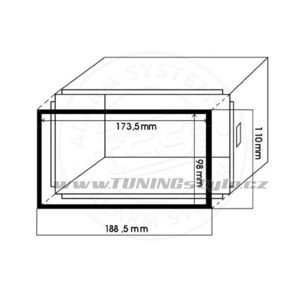 Rámeček pro autorádia 2DIN/2ISO PF-1968