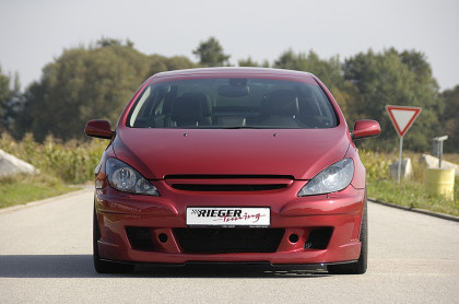 Rieger kompletní přední nárazník 52109/W pro Peugeot 307 break, combi, convertible CC, sedan před faceliftem, plast ABS bez povrchové úpravy