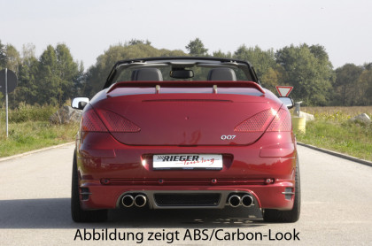 Rieger spoiler pod zadní nárazník Peugeot 307, plast ABS bez povrchové úpravy, pro vozy se 4 koncovkami