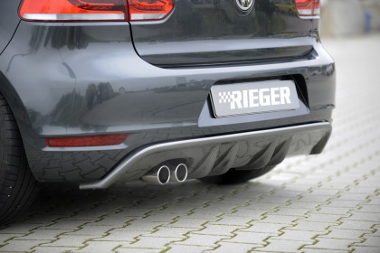 Rieger tuning vložka zadního nárazníku pro Volkswagen Golf VI Cabrio, Golf VI GTD 3/5-dvéř - ABS, carbon look lesklý
