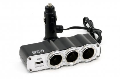 Rozbočovač 3x 12V + USB SOC-04