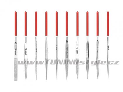 Sada pilníků jehlových diamantových 4 x 160 mm 10 ks 50 mm