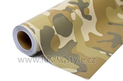 Samolepící stylingová wrap folie Camouflage Desert Sand 152cm