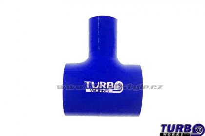 Silikonová hadice, T spojka BlowOff TurboWorks Blue 38mm / 15mm