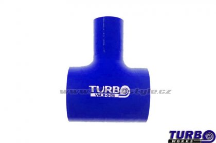 Silikonová hadice, T spojka BlowOff TurboWorks Blue 63mm / 25mm