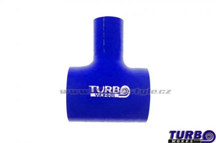 Silikonová hadice, T spojka BlowOff TurboWorks Blue 70mm / 25mm