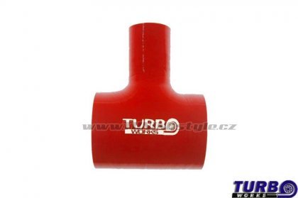 Silikonová hadice, T spojka BlowOff TurboWorks Red 32mm / 25mm