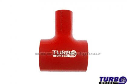 Silikonová hadice, T spojka BlowOff TurboWorks Red 76mm / 32mm