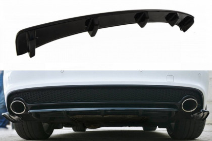 Splitter zadní, prostřední Audi A5 S-Line facelift 11-15 (se žebry)  carbon look