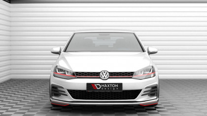 Splittery pod nárazník Volkswagen Golf GTI Mk7 Facelift červený leský plast