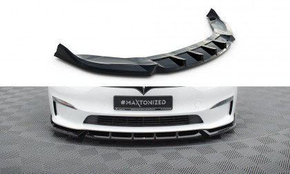 Splittery zadní boční V.1 Tesla Model S Plaid Mk1 Facelift černý lesklý plast