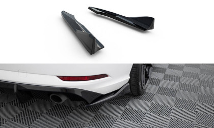 Splittery zadní boční V.2 Audi A3 Sedan 8V Facelift černý lesklý plast