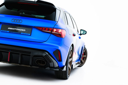 Splittery zadní boční V.2 Audi RS3 Sportback 8Y Facelift černý lesklý plast