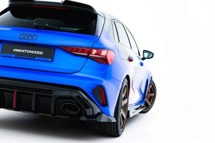 Splittery zadní boční V.3 Audi RS3 Sportback 8Y Facelift černý lesklý plast
