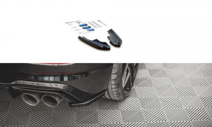 Splittery zadní boční V.4 Volkswagen Golf R Mk8 černý lesklý plast