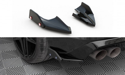 Splittery zadní boční V.5 + Flaps Volkswagen Golf R Mk8 černý lesklý plast