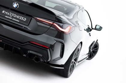 Splittery zadní boční V.7 BMW 4 M-Pack G22 / G23 / G22 Facelift / G23 Facelift černý lesklý plast