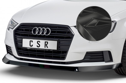 Spoiler pod přední nárazník CSR CUP - Audi A3 8V 16- carbon look lesklý