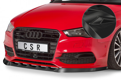 Spoiler pod přední nárazník CSR CUP - Audi A3 8V Cabrio S-Line Facelift  14-16 černý lesklý