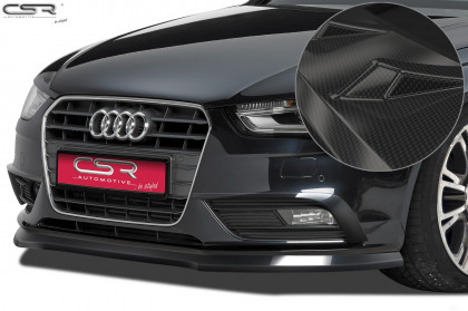 Spoiler pod přední nárazník CSR CUP - Audi A4 B8 2011/2015 carbon look lesklý