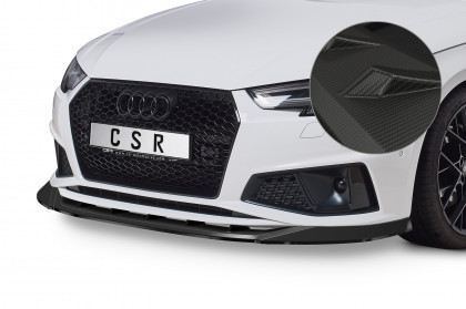 Spoiler pod přední nárazník CSR CUP - Audi A4 B9 18-19 S-Line carbon matný