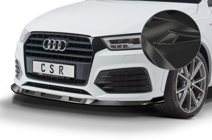 Spoiler pod přední nárazník CSR CUP - Audi Q3 (8U) 14-18 S-line carbon look lesklý