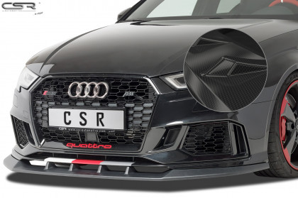 Spoiler pod přední nárazník CSR CUP - Audi RS3 8V 16- carbon look lesklý