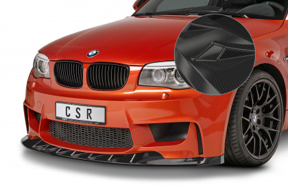 Spoiler pod přední nárazník CSR CUP - BMW 1 E82 M Coupe carbon lesklý