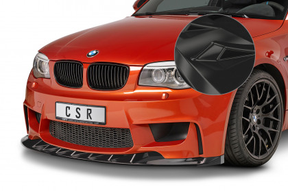Spoiler pod přední nárazník CSR CUP - BMW 1 E82 M Coupe černý lesklý