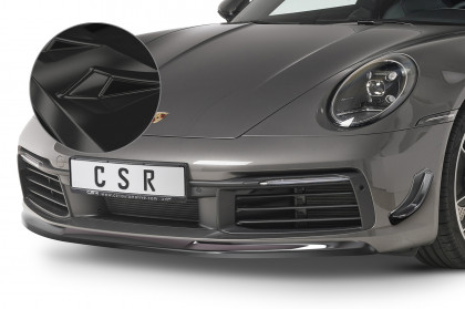 Spoiler pod přední nárazník CSR CUP - Porsche 911/992 černý lesklý