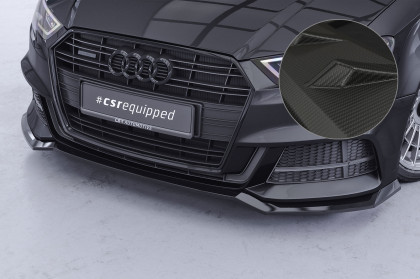 Spoiler pod přední nárazník CSR CUP pro Audi A3 S-Line / S3 8V 2016-2020 - carbon look matný