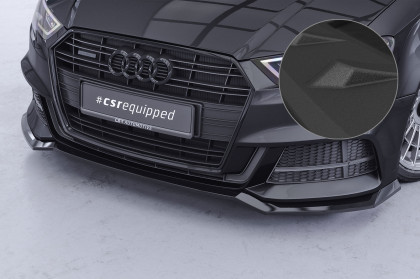 Spoiler pod přední nárazník CSR CUP pro Audi A3 S-Line / S3 8V 2016-2020 - černá struktura