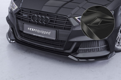 Spoiler pod přední nárazník CSR CUP pro Audi A3 S-Line / S3 8V 2016-2020 - černý lesklý